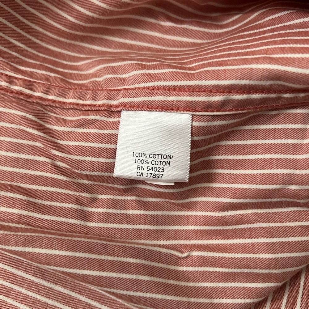 Men’s Banana Republic Red Striped Casual Button Down Shirt C232 - Picture 4 of 4